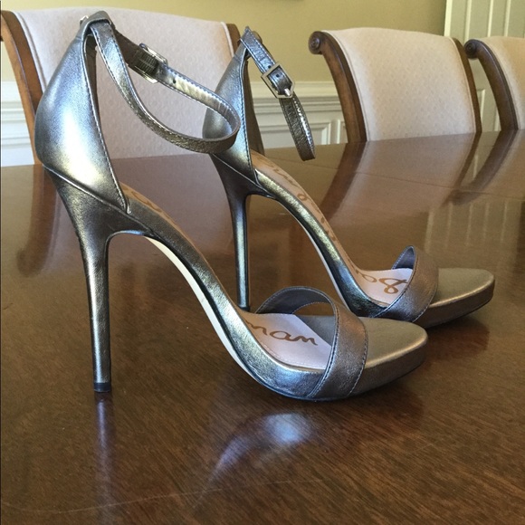 sam edelman ariella ankle strap sandal silver